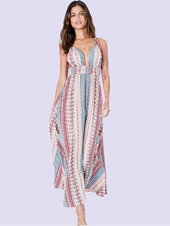 Lulus Dresses & Skirts - Multicolor Strappy Maxi Dress Womens Med, Adorable and Slimming! Paisley Pastels